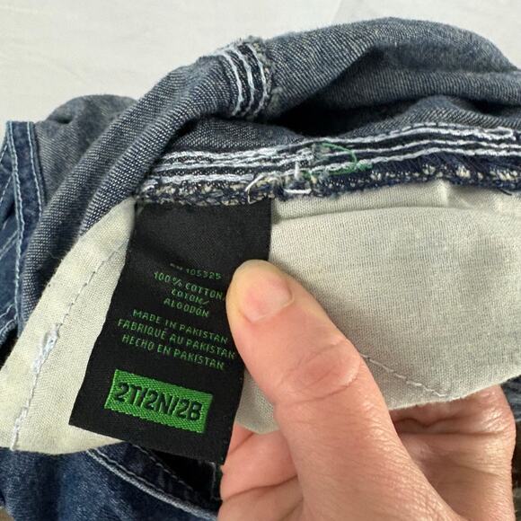 John Deere Denim Bib Overalls Unisex Size 2T - Picture 2 of 6